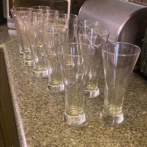 12 Elegant Clear Glasses Pilsner  beer